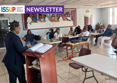 A cover image for the newsletter with a photo from ISSUP The Bahamas.