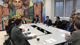 Meetings taking place at Red Hook Community Justice Center. (PHOTO: Jessica Stone) Red Hook Center, New York
