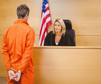Royalty-free stock photo ID: 245624650 Man standing in front of a judge.