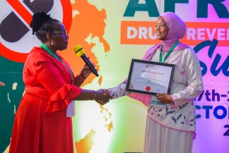 Been presented with award of appreciation at the just concluded Afro-Asia drug prevention summit, kenya