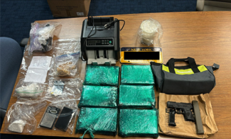 Seized cocaine, fentanyl, firearms, and equipment from NY AG Hudson Valley takedown.