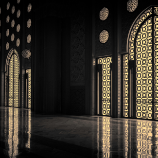 An image of a mosque window.