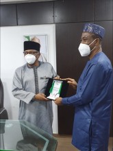 ISSUP Nigeria Chapter President with the Honourable Minister of Health